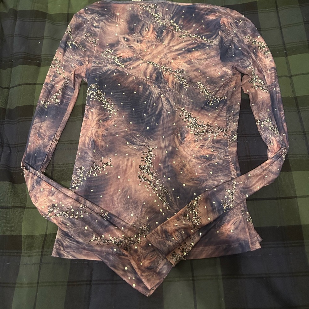 NWT I AM GIA Women's Long Sleeve Top with Sparkling Accents